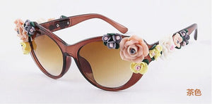 Roses unglasses Women's Lentes Oculos Gafas De Sol Feminino Lunette Soleil Flower