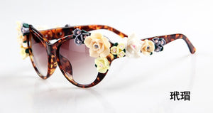 Roses unglasses Women's Lentes Oculos Gafas De Sol Feminino Lunette Soleil Flower