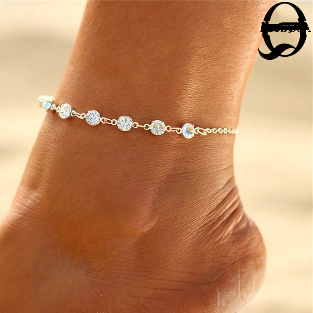 Fashion Anklets For Women Link Chin Bohemian Gold Silver Color Shoe Boot Chain Bracelet