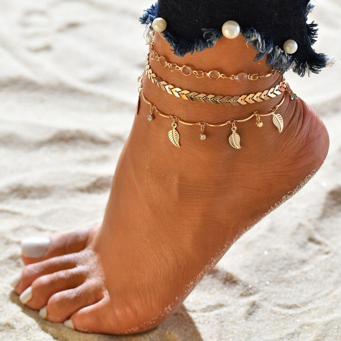 Anklet for Women Vintage Yoga Beach Anklet Summer Style Sandals Brides Shoes Barefoot 2019