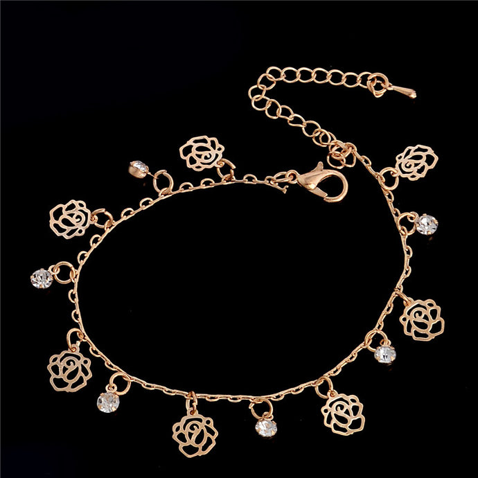 Women rose Anklet Bracelet Fashion Foot Jewelry 2018