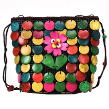 Load image into Gallery viewer, Female Handmade Flower Coconut Shell New Strange Woven Bag