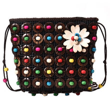 Load image into Gallery viewer, Female Handmade Flower Coconut Shell New Strange Woven Bag