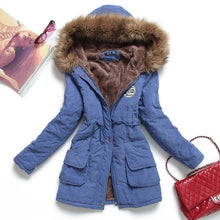 Load image into Gallery viewer, new winter jacket medium-long thicken  coat slim parka cotton-padded jacket overcoat