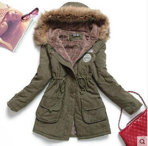 new winter jacket medium-long thicken  coat slim parka cotton-padded jacket overcoat