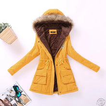 Load image into Gallery viewer, new winter jacket medium-long thicken  coat slim parka cotton-padded jacket overcoat