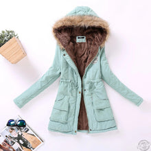 Load image into Gallery viewer, new winter jacket medium-long thicken  coat slim parka cotton-padded jacket overcoat