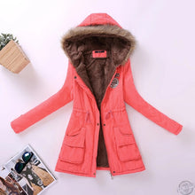 Load image into Gallery viewer, new winter jacket medium-long thicken  coat slim parka cotton-padded jacket overcoat