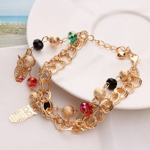 2018 Bracelets and Bangles Fashion Women Heart Butterfly Charm Bracelet