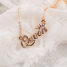 Load image into Gallery viewer, Jewelry Gold-Color Queen Letter Crystal Choker Necklace Personaliy Pendant Necklace for Women