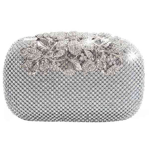 Bag 2018 Flower Crystal Clutch Bags Wedding Purse Rhinestones Chain bag