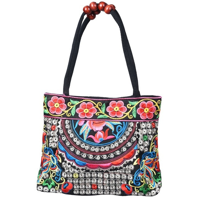 Style Women Summer Fashion Handmade Flowers Ladies Tote Shoulder Bags