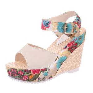 Women Sandals Summer Shoes Woman Floral Super High Heels Open Toe Slides Slippers Sandalias