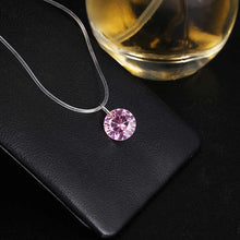 Load image into Gallery viewer, Crystal Necklace Pendant Necklace Transparent Fishing line Necklac