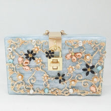 Load image into Gallery viewer, Women  Clutch Bag Flower  Evening Handbags Party Chain Shoulder Crossbjoday Bag