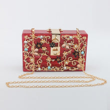 Load image into Gallery viewer, Women  Clutch Bag Flower  Evening Handbags Party Chain Shoulder Crossbjoday Bag