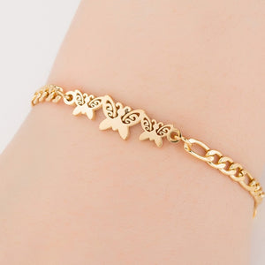 Bracelets for Women Everyday Jewelry Gold Cz Butterfly Charm Bracelet Femme