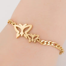 Load image into Gallery viewer, Bracelets for Women Everyday Jewelry Gold Cz Butterfly Charm Bracelet Femme