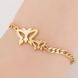 Bracelets for Women Everyday Jewelry Gold Cz Butterfly Charm Bracelet Femme