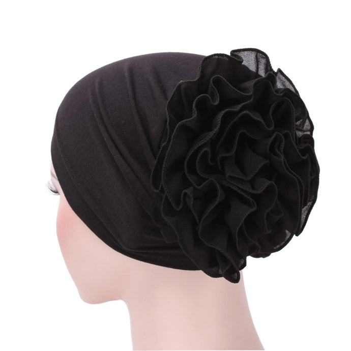 2019 Women Flower Muslim Ruffle Cancer Chemo Hat Beanie Scarf Turban Head Fit Adult