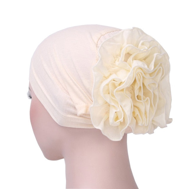 2019 Women Flower Muslim Ruffle Cancer Chemo Hat Beanie Scarf Turban Head Fit Adult