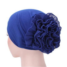 Load image into Gallery viewer, 2019 Women Flower Muslim Ruffle Cancer Chemo Hat Beanie Scarf Turban Head Fit Adult