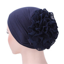 Load image into Gallery viewer, 2019 Women Flower Muslim Ruffle Cancer Chemo Hat Beanie Scarf Turban Head Fit Adult