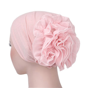 2019 Women Flower Muslim Ruffle Cancer Chemo Hat Beanie Scarf Turban Head Fit Adult