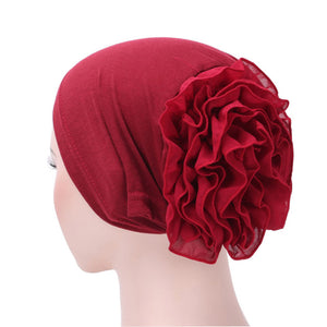 2019 Women Flower Muslim Ruffle Cancer Chemo Hat Beanie Scarf Turban Head Fit Adult