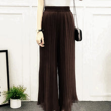 Load image into Gallery viewer, Women High Waist Ruffled Hem Thin Pleated Trumpet Casual Trousers IK866