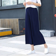 Load image into Gallery viewer, Women High Waist Ruffled Hem Thin Pleated Trumpet Casual Trousers IK866