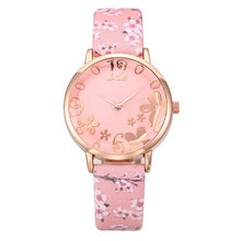 Load image into Gallery viewer, Fashion women&#39;s Watches Embossed flower Watch Small Fresh Printed