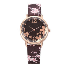 Load image into Gallery viewer, Fashion women&#39;s Watches Embossed flower Watch Small Fresh Printed