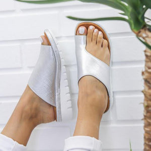 Women Shoes Flat Platform Ladies Romes Casual Flip Flop Big Toe Foot Correction Sandals 2018