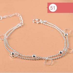 Anklet Bracelet For Women Girls Luxury Brand Heart Cute Anklet Jewelry