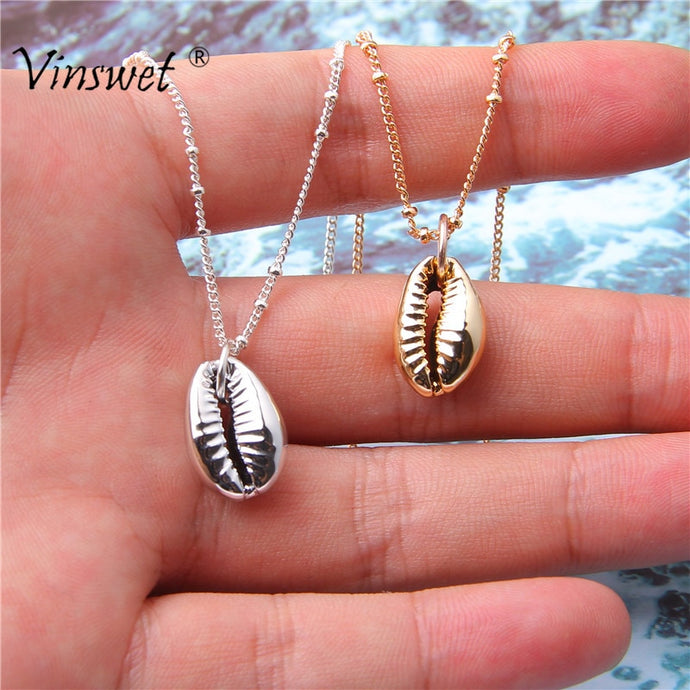 Necklaces for Women Seashell Shape Pendant Simple Seashell Ocean Beach