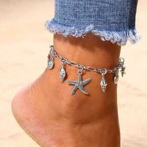 Bohemia Alloy Multi-layers Bracelet For Women Jewelry Foot Chain Anklets Accessories